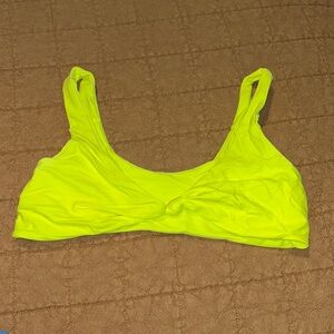 Blackbough Neon Yellow Knot-Front Bikini Top - NEVER WORN
